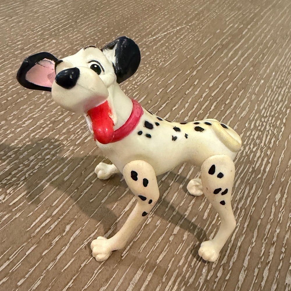 Disney 101 Dalmatians Pongo Plastic Action Figure Toy Puppy Vintage 90s